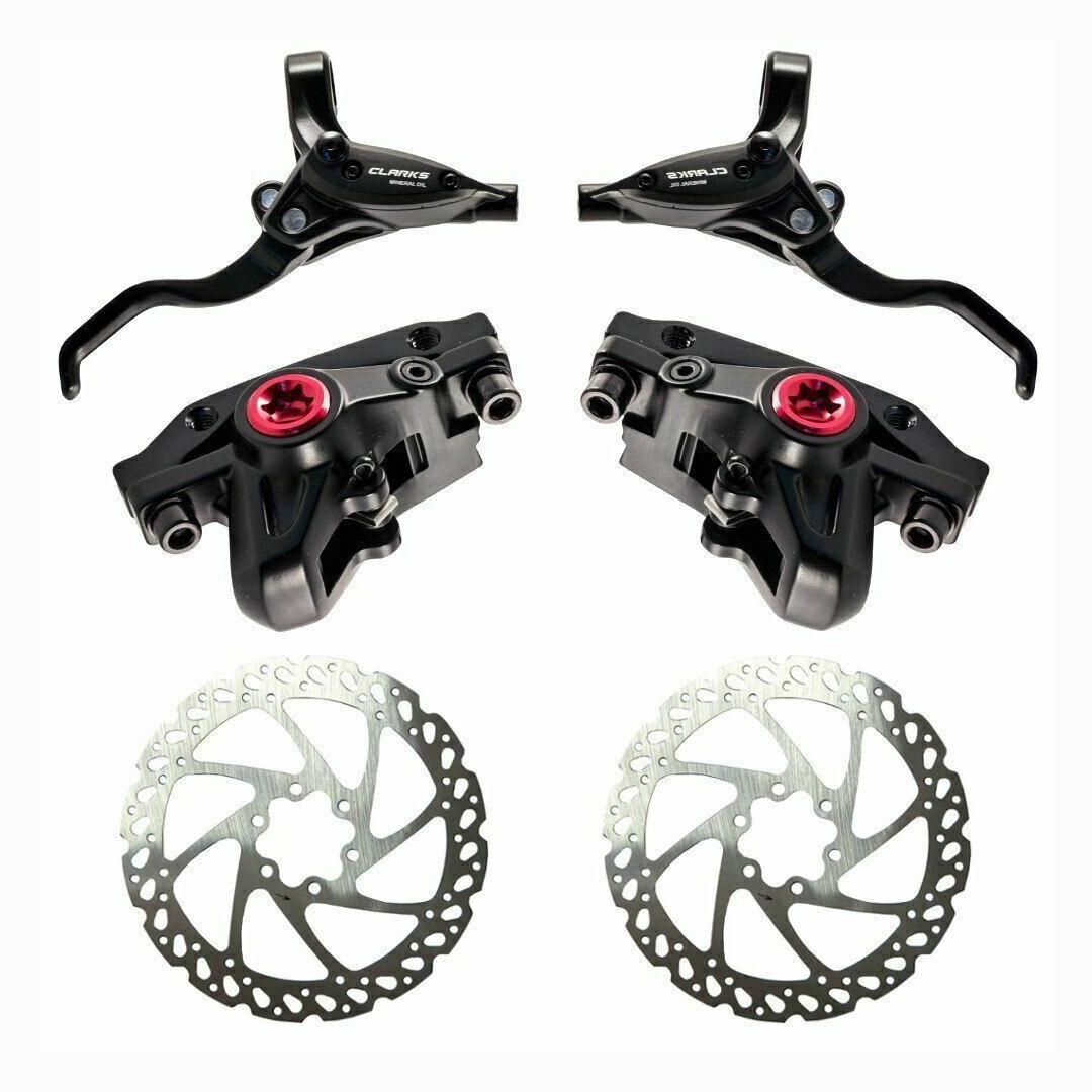clarks m2 hydraulic front & rear disc brake set 160mm